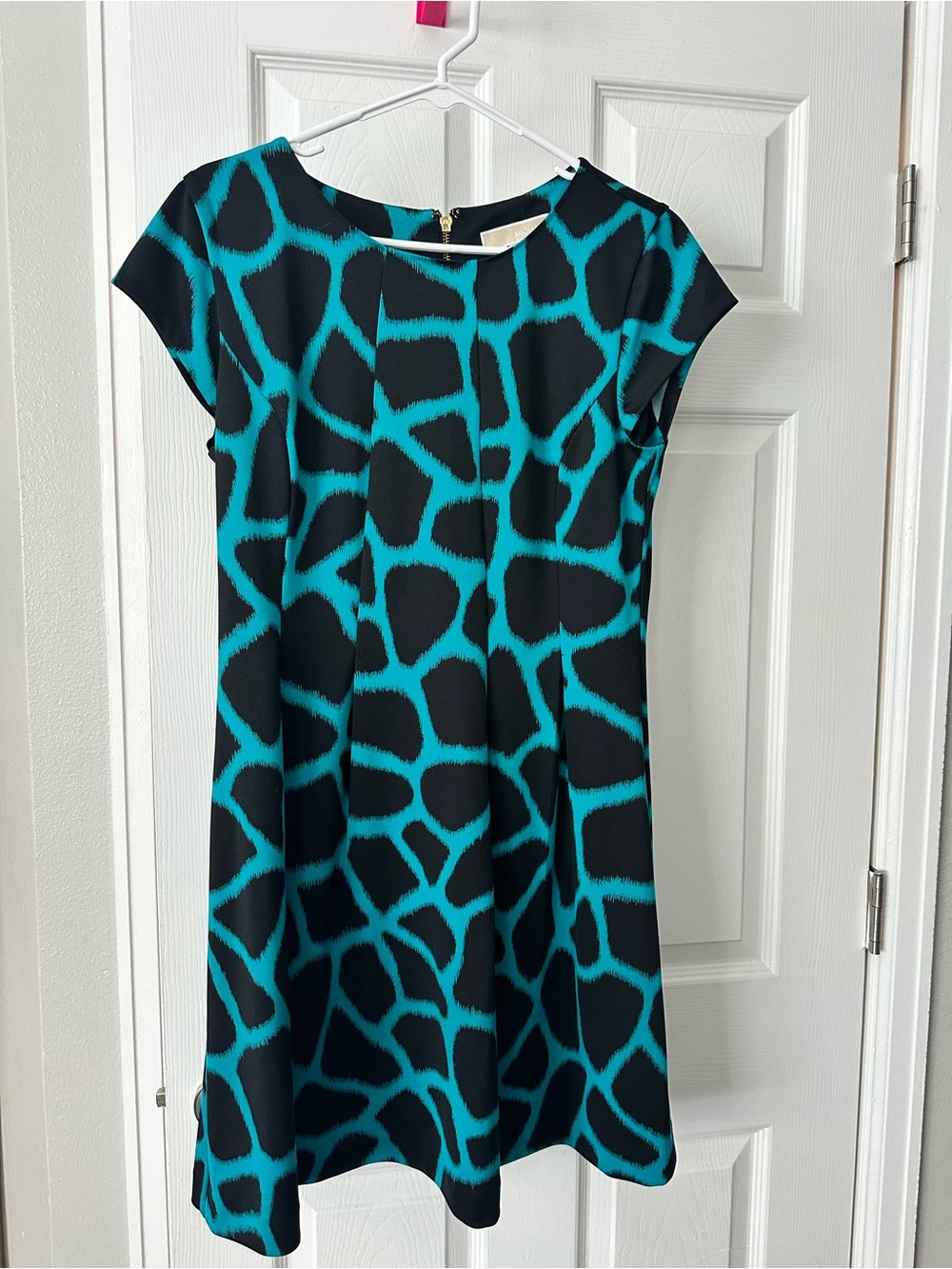 Michael Kors Black and Teal Animal-Print Kids Dress